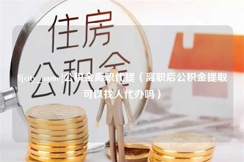 九江公积金离职代提（离职后公积金提取可以找人代办吗）